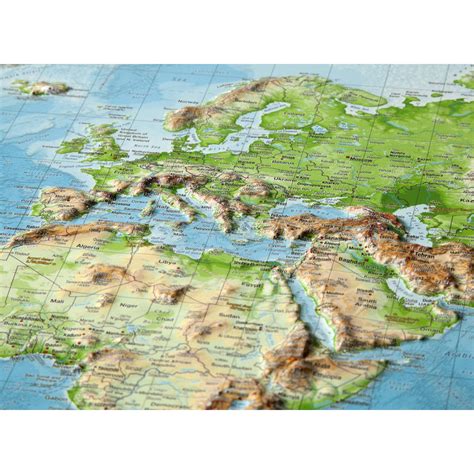 Georelief World Relief Map Large 3d