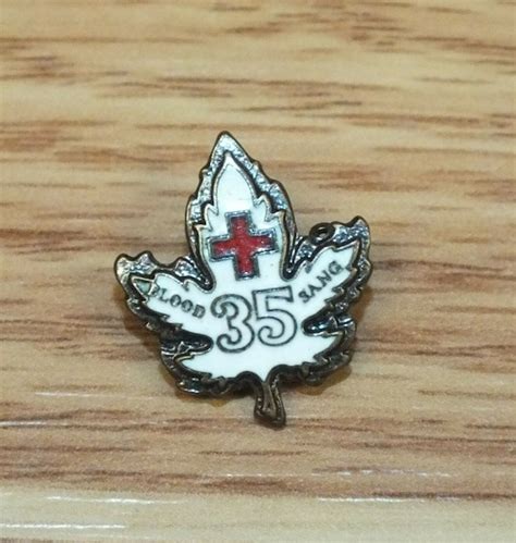 Canadian Red Cross Blood Donor Pins 2 Different Meta Gem