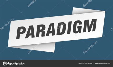 Paradigm Banner Template Paradigm Ribbon Label Sign — Stock Vector