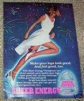 Leggs Sheer Energy Pantyhose Stewardess Photo Ad