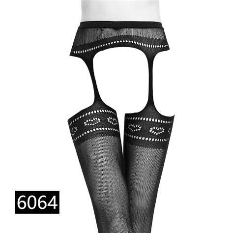 Black Lace Stockings Women Sexy Lingerie Stripe Elastic Stockings Black