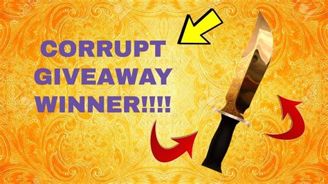 You can always come back for code for corrupt mm2 because we update all the latest coupons and special deals weekly. Corrupt Giveaway WINNER!! (Roblox MM2) - YouTube