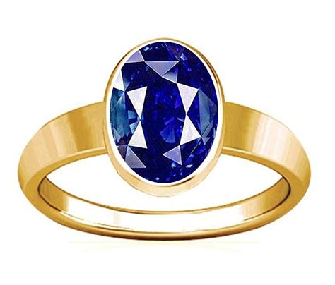 Divya Shakti Blue Sapphire Nilam Neelam Gemstone 22k Pure Gold Ring
