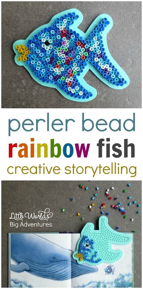 Make A Perler Bead Rainbow Fish For Pretend Play Little Worlds