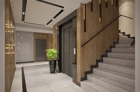 Entrance Hall Area Of Apartments Building Interior Design