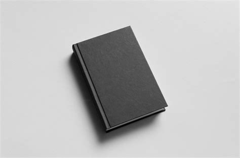 Black Hardcover Book Mockup Containing Black Blank And Book