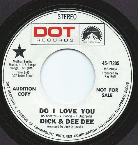 Dick And Dee Dee Do I Love You 1970 Vinyl Discogs