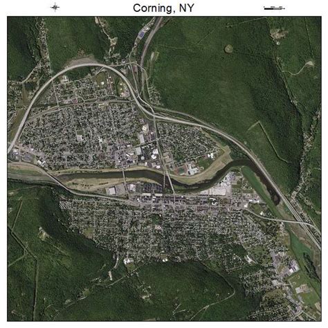 Aerial Photography Map Of Corning Ny New York