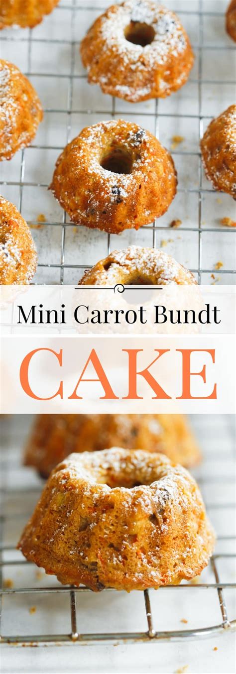 Just like my regular pound cake recipe, these mini pound cakes are moist, flavorful, and wonderfully buttery. Mini Carrot Bundt Cake Recipe - Primavera Kitchen