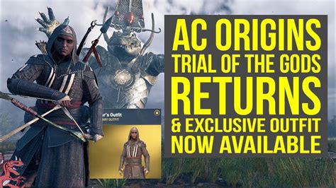 Assassins Creed Origins Trial Of The Gods Returns And Aguilar Outfit