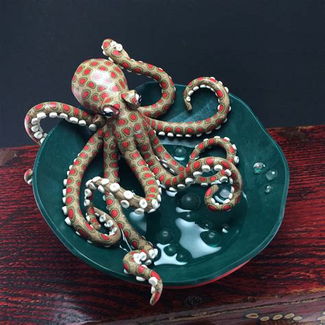 Octopus Bowl Octopus Pottery Clay Pottery