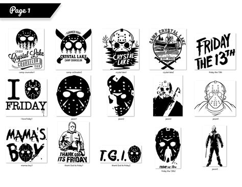 Friday The 13th Svg And Png 15 Designs Etsy