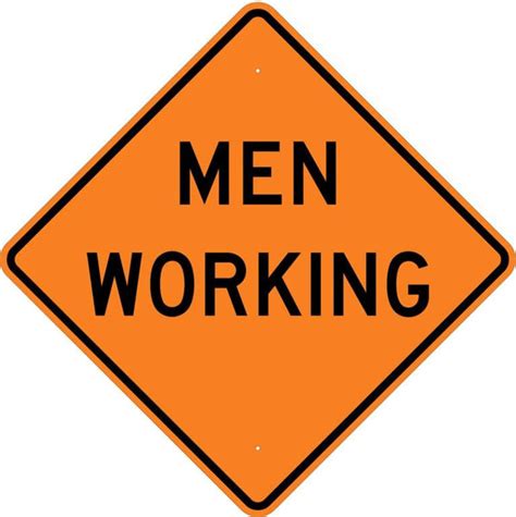 Men Working Roll Up Sign In Text Mutcd W211b Us Signs And Safety