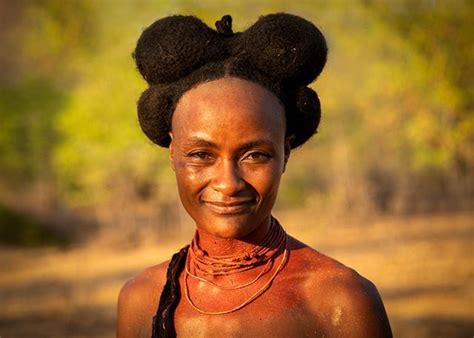 Portrait Of A Charming Lady From Nguendelengo Tribe Of Angola Women Of The Tribe Are Famous For