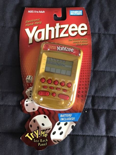 Yahtzee Golden Parker Brothers Electronic Handheld Game 2004 04511 For