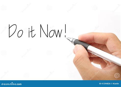 Do It Now Stock Photo Image Of Notify Holding File 41294826