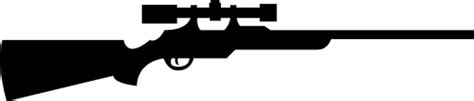 Hunting Rifle With Scope Decal