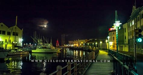 bridgetown by night bridgetown barbados canal