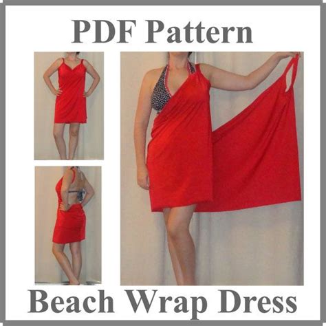 Pdf Pattern Simple Beach Cover Up Pattern Sizes Etsy Refashion