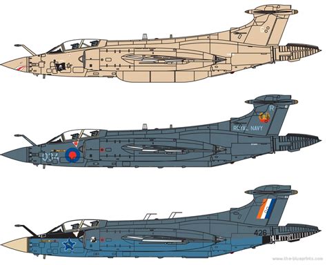 Hawker Siddeley Buccaneer S2b Aircraft Drawings Dimensions Figures
