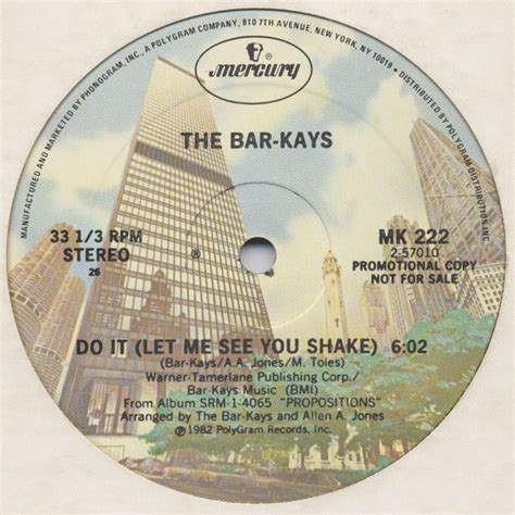 the bar kays do it let me see you shake 1982 vinyl discogs