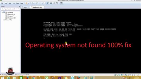 VMware Operating System Not Found Fix YouTube
