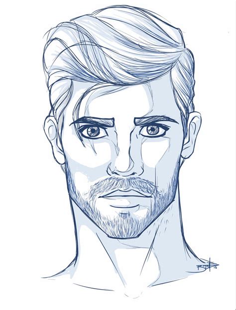 Sketch Male Face By T Ofie On Deviantart
