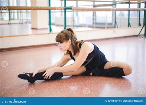 Dancer Is Doing Exercises In Ballet Class Stock Image Image Of Ballet