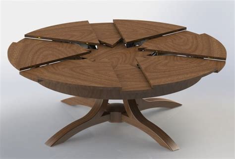 Round pedestal solid wood dining table sedgewick industries. Modern Round Extending Dining Table Kitchen Round ...
