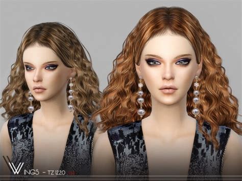 Wings Tz1220 Wavy Hair By Wingssims At Tsr Sims 4 Updates