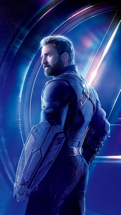 1080x1920 Captain America In Avengers Infinity War 8k Poster Iphone 7