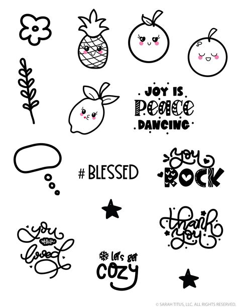 Aesthetic Printable Cute Stickers Black And White Among The Wild