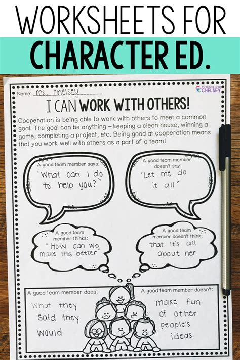 Character Education Worksheets