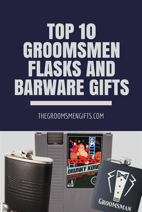 Browse our selection of boozy barware gifts for the entertainer in your life. Top 10 Groomsmen Flasks and Barware Gifts #GroomsmenGifts ...