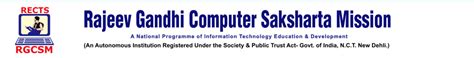 Rajeev Gandhi Computer Saksharta Mission A National Programme Of