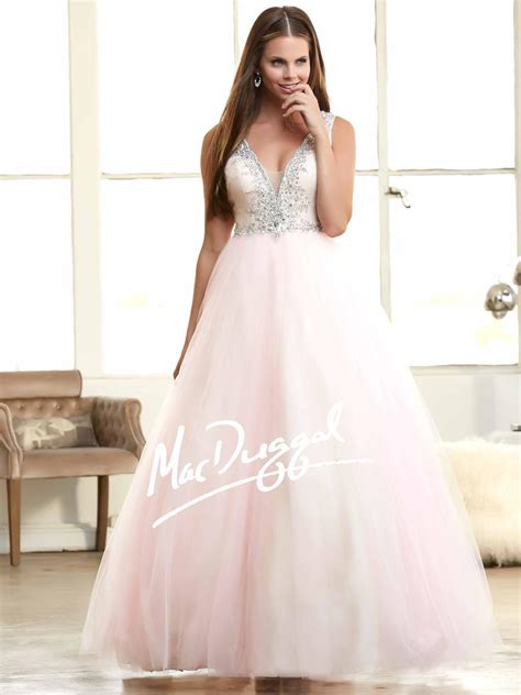Mac duggal ball gowns have tulle skirts, taffeta pickups, and elegant pleating. Mac Duggal 48263H Elegant Ball Gown: French Novelty