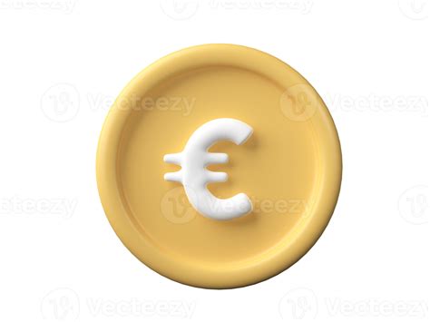 Free 3d Euro Coin Isolated On Transparent Background Png File Format