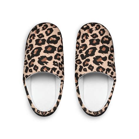 Leopard Print Slippers Comfy Leopard Print Slippers Cheetah Etsy