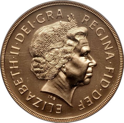 5 Pounds Elizabeth Ii 4th Portrait Sovereign Series United