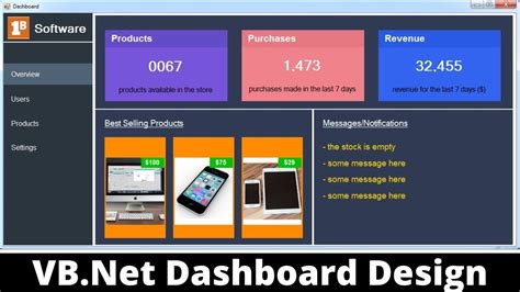 Vbnet How To Design A Basic Dashboard In Windowsform With No