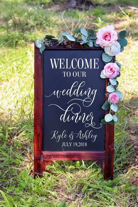 Welcome To Our Wedding Dinner Wedding Chalkboard Welcome Wedding