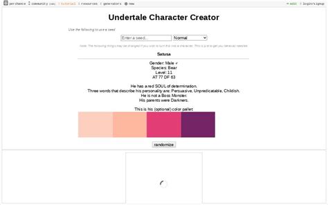 Undertale Character Creator ― Perchance Generator