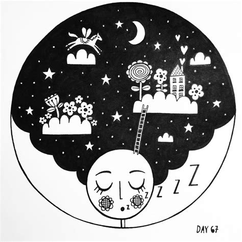 Day Dreaming By Katy Halford Illustration Doodle Dreams Illustration