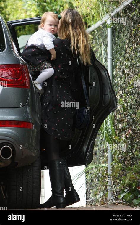 Jessica Alba And Daughter Haven Garner Warren Getting Into Their Suv In Beverly Hills Featuring