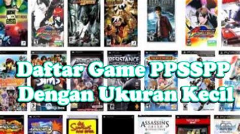 game ppsspp iso ukuran kecil