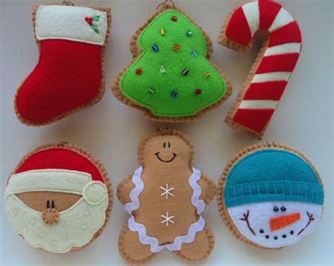 Felt Cookie Holiday Ornaments Christmas By Gingersweetcrafts