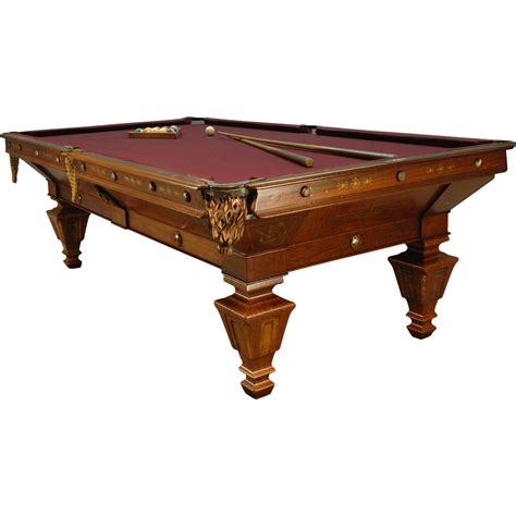 Antique Victorian Rosewood and Walnut Brunswick Pool Table-1890's | Brunswick pool tables ...