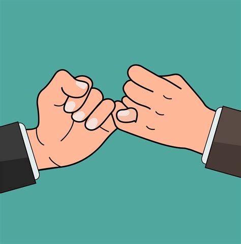 Business Hand Pinky Promise Concept 661074 Vector Art At Vecteezy