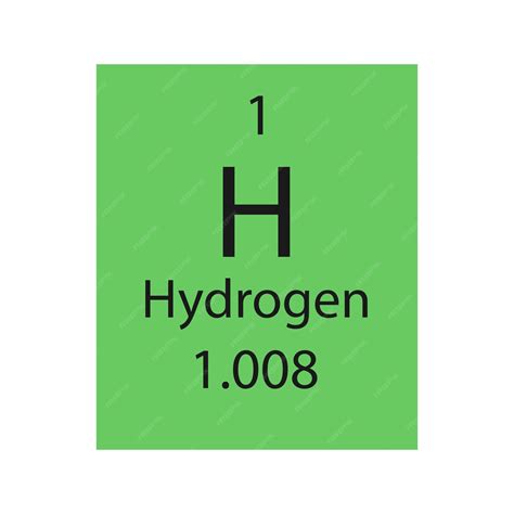 Premium Vector Hydrogen Symbol Chemical Element Of The Periodic Table