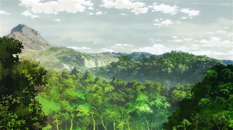 Anime Forest Scenery Forest Anime Mountain Nature Hd Wallpaper